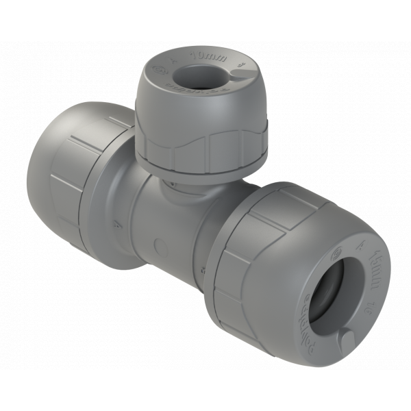 Polypipe 15 X 15 X 10 Polyplumb Br Tee (5) (PB1115)