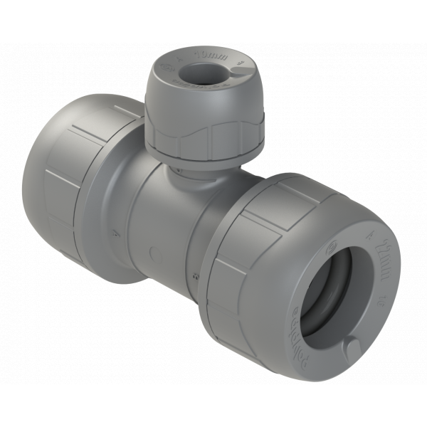 Polypipe 22MMX22MMX10mm P/plumb Red.tee (5) (PB112210)