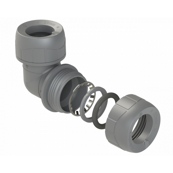 Polypipe 22mm Polyplumb Elbow (10) (PB122)