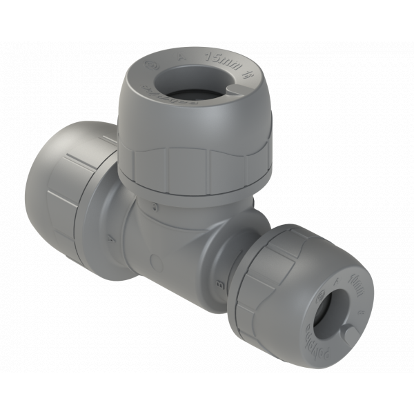 Polypipe 15 X 10 X 15 Polplumb End Tee (5) (PB1415)