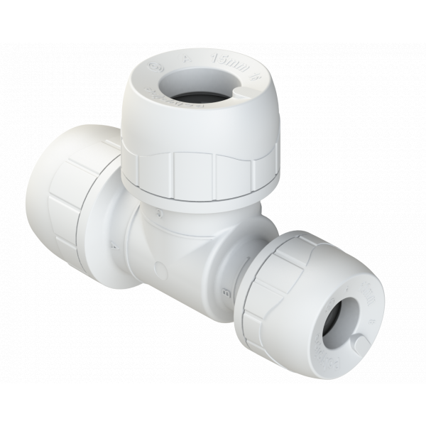 Polypipe Enhanced 15X10X15mm P/plumb End - Red (PB1415EW)