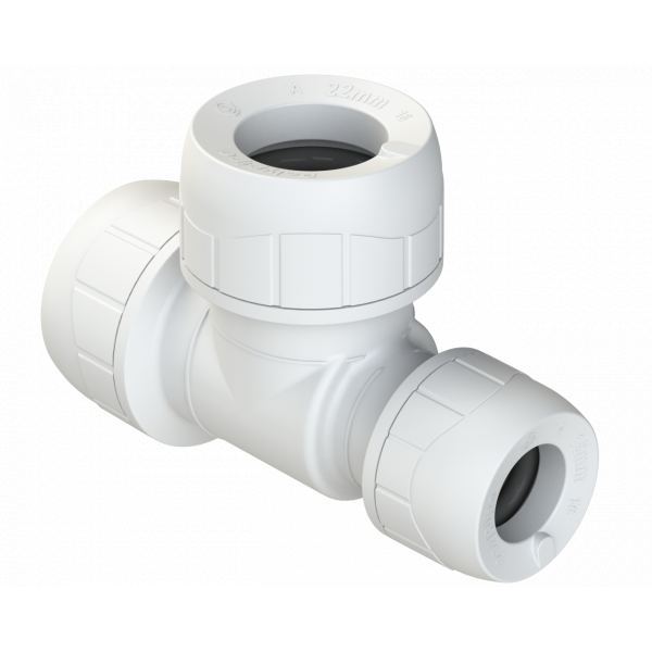 Polypipe Enhanced 22X15X22mm P/plumb Er Tee (PB1422EW)