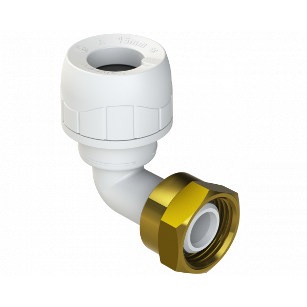Polypipe Enhanced 15X1/2 P/plumb Bent Tap Con (PB1715EW)