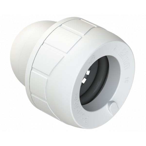 Polypipe Enhanced 22mm P/plumb Socket Blk End (PB1922EW)