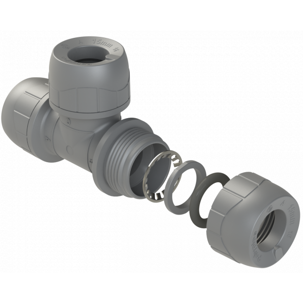 Polypipe 15mm Polyplumb Equal Tee (10) (PB215)