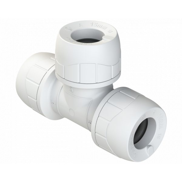 Polypipe Enhanced 15mm Polyplumb Equal Tee (PB215EW)