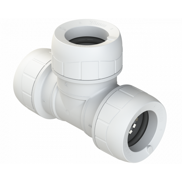 Polypipe Enhanced 28mm Polyplumb Equal Tee (PB228EW)