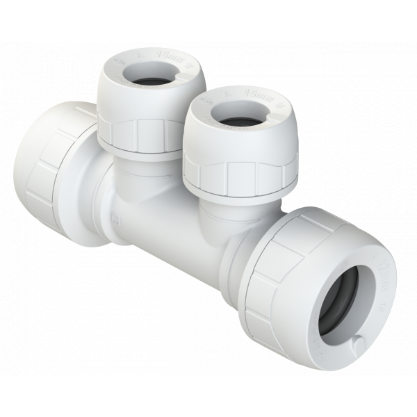 Polypipe Enhanced 22X15mm 2 Port Sckt/sckt (PB7322152EW)