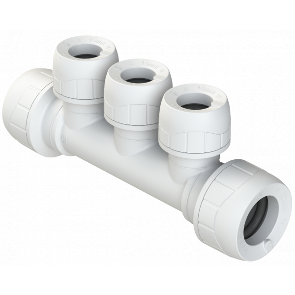 Polypipe Enhanced 22X15mm 3 Port Sckt/sckt (PB7322153EW)