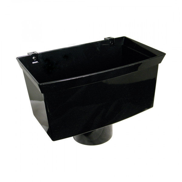 Floplast Xtraflo Hopper - With 110mm Outlet - Black (RHX1B)