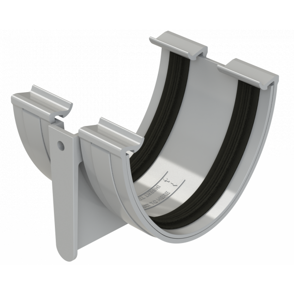 Polypipe Polyflow Gutter Union Bracket - Grey (RD502G)