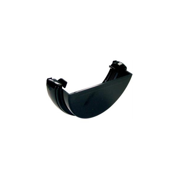 Plumin 112mm Half-Round External Stopend - Black