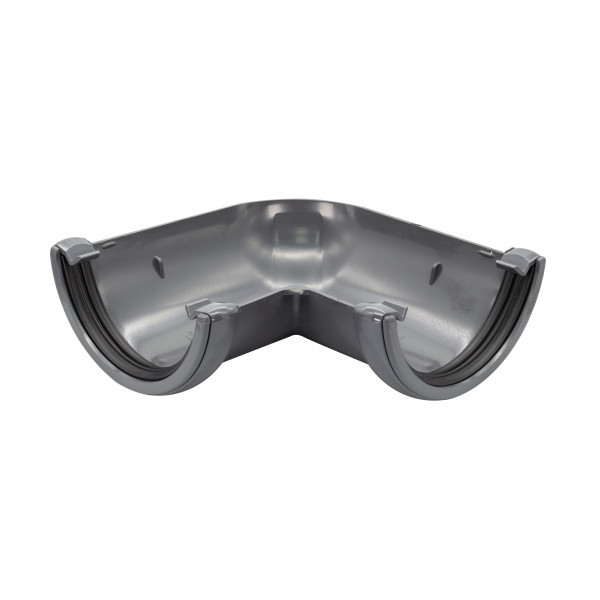 Floplast Half Round 90 Degree Angle - Anthracite Grey (RA1AG)
