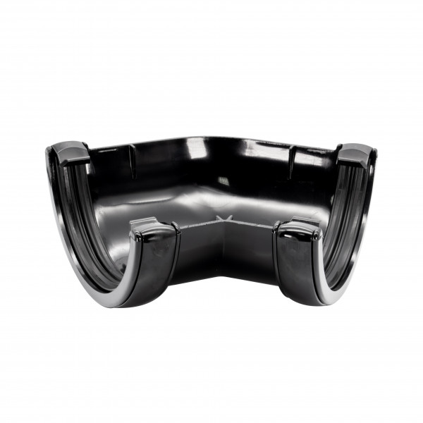 Floplast Half Round 45 Degree Angle - Black (RA2B)