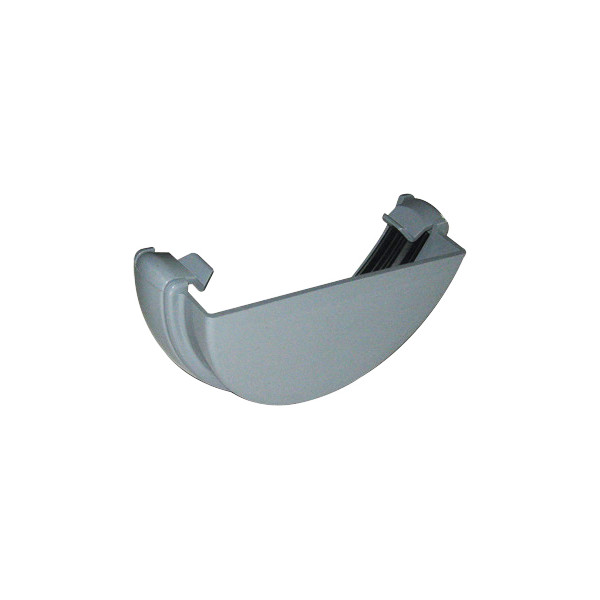 Floplast Half Round External Stopend - Grey (RE1G)