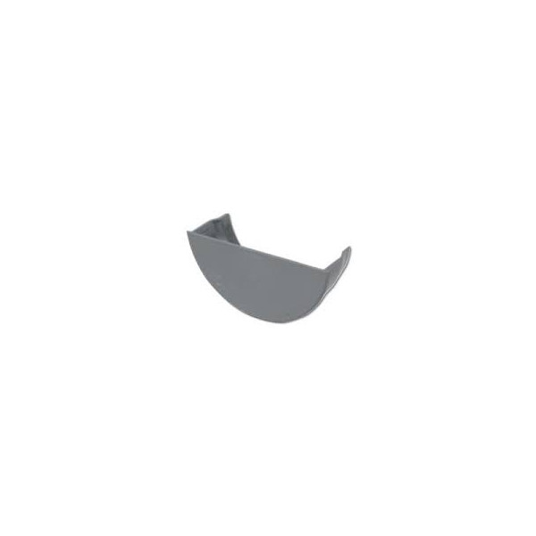 FloPlast 112mm Half Round Gutter Internal Stop End (RE2G) - Grey