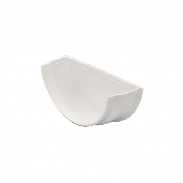 Floplast Half Round Internal Stopend - White (RE2W)