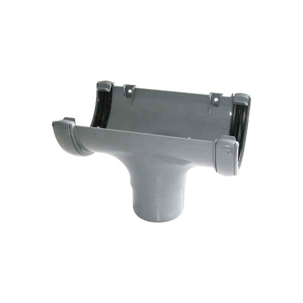 Floplast Half Round Running Outlet - Grey (RO1G)