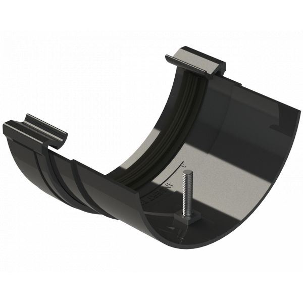 Polypipe 112mm H/r Gutter Adapt To Metal - Black (RR116B)
