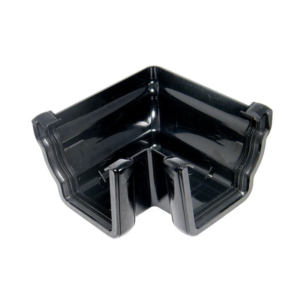 Floplast Niagara Ogee 90 Degree Angle - External - Black (RAN2B)