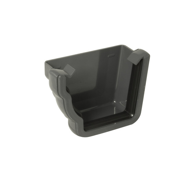 Floplast Niagara Ogee External Stopend - Left Hand - Anthracite Grey (REN1AG)