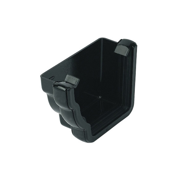 Floplast Niagara Ogee External Stopend - Left Hand - Black (REN1B)