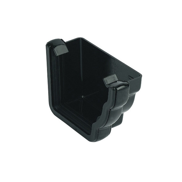 Floplast Niagara Ogee External Stopend - Right Hand - Black (REN2B)