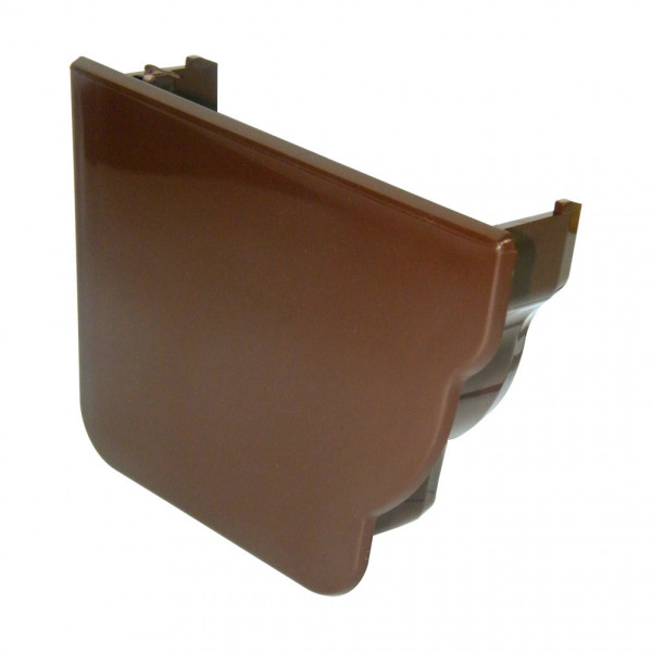 FloPlast Niagara 110mm Ogee Gutter Internal Stop End - Left Hand (REN3BR) - Brown
