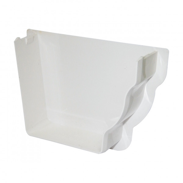 Floplast Niagara Ogee Internal Stopend - Right Hand - White (REN4W)