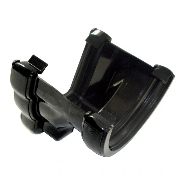 Floplast Niagara To Half Round Gutter Adaptor - Right Hand - Black (RNR3B)
