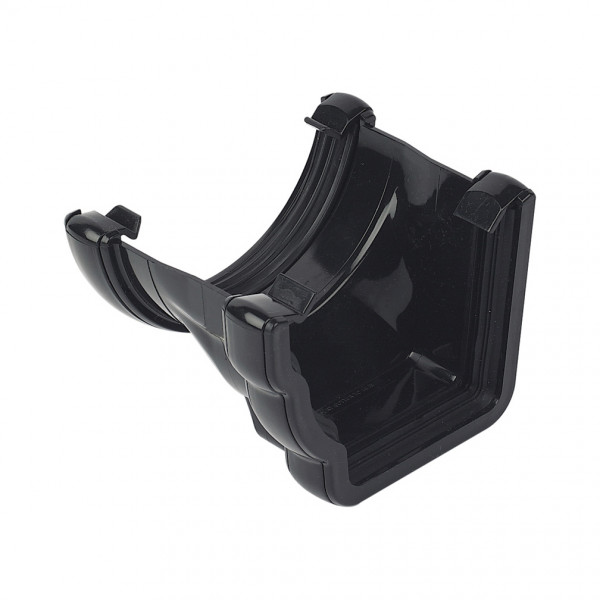 Floplast Niagara To Half Round Gutter Adaptor - Left Hand - Black (RNR4B)