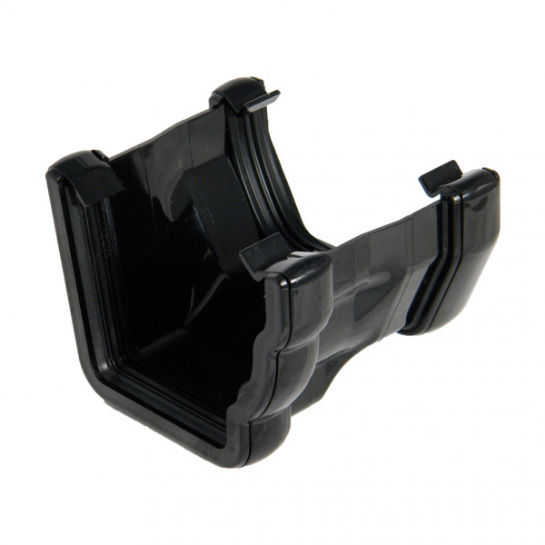 Floplast Niagara To Square Gutter Adaptor - Right Hand - Black (RNS3B)