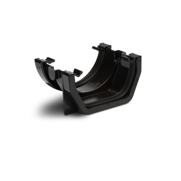 Polypipe Half Round To Square Adaptor - Black (RR216B)
