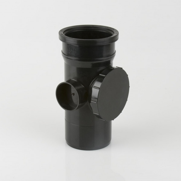 Brett Martin Soil 110mm Sgl Sckt Access Pipe - Black (BS410B)