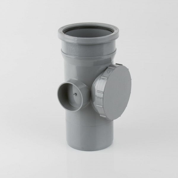 Brett Martin Soil 110mm Sgl Sckt Access Pipe - Grey (BS410G)
