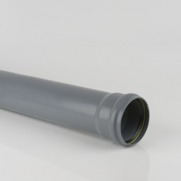 Brett Martin Soil Sng Sckt 110mm 3M Pipe - Grey (BS414G)
