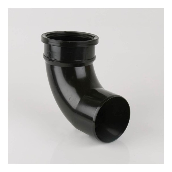 Brett Martin Soil 110mm 92.5D Sgl Sckt Bend - Black (BS420B)