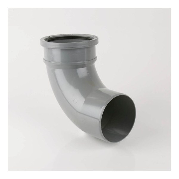 Brett Martin Soil 110mm 92.5D Sgl Sckt Bend - Grey (BS420G)