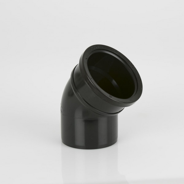 Brett Martin Soil 110mm 135D Sgl Sckt Bend - Black (BS422B)
