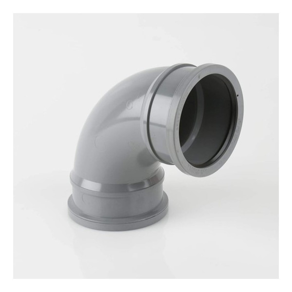 Brett Martin Soil 110mm 92.5D Dbl Sckt Bend - Grey (BS480G)