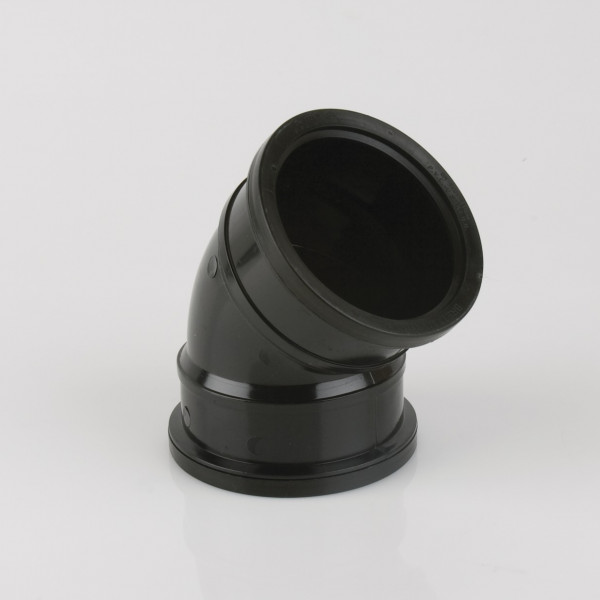 Brett Martin Soil 110mm 135D Dbl Sckt Bend - Black (BS482B)