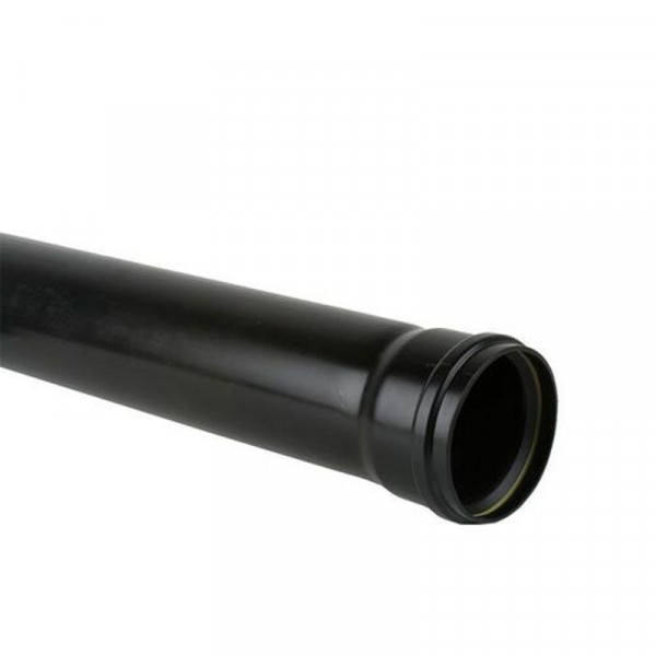 Brett Martin Soil 160mm Single Socket Pipe 6M - Black (BS625B)