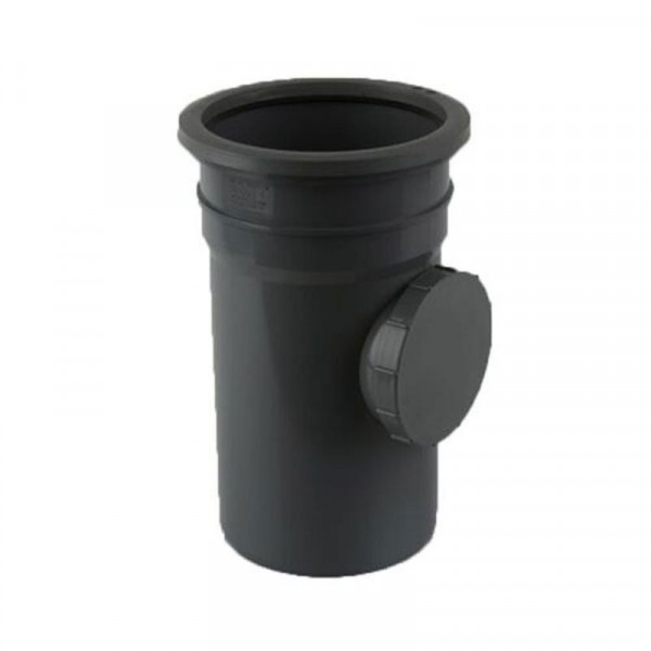 Brett Martin Soil 160mm Sgl Sckt Access Pipe - Black (BS629B)