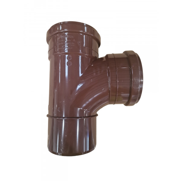 Plumin 4" Soil Single 90° Branch - Brown