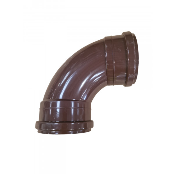 Plumin 4" Soil Double-Socket 90° Bend - Brown