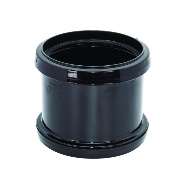 Floplast Coupler - Double Socket Ring Seal - Black (SP105B)