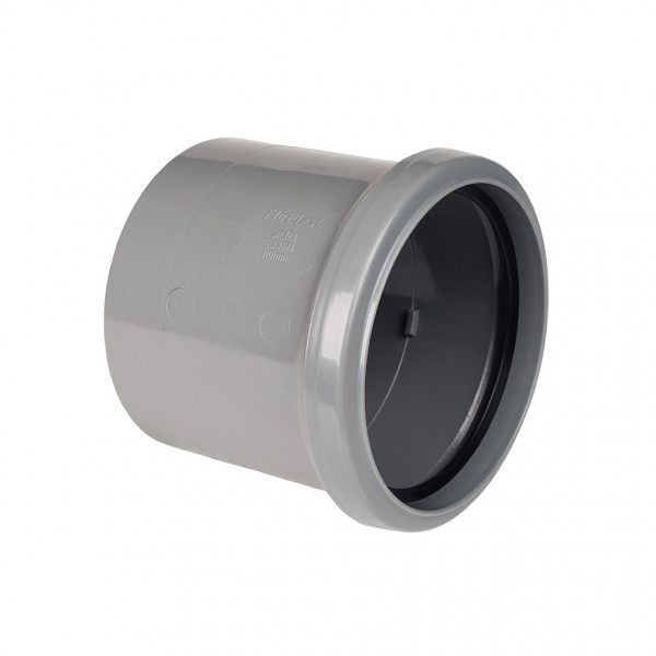 Floplast Coupler - Single Socket Ring Seal - Grey (SP124G)