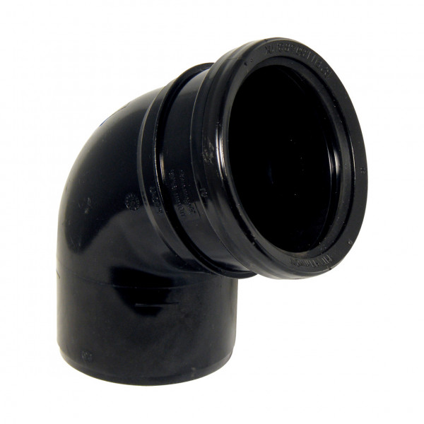 Floplast 67.5 Degree Bend - Single Socket Ring Seal - Black (SP162B)