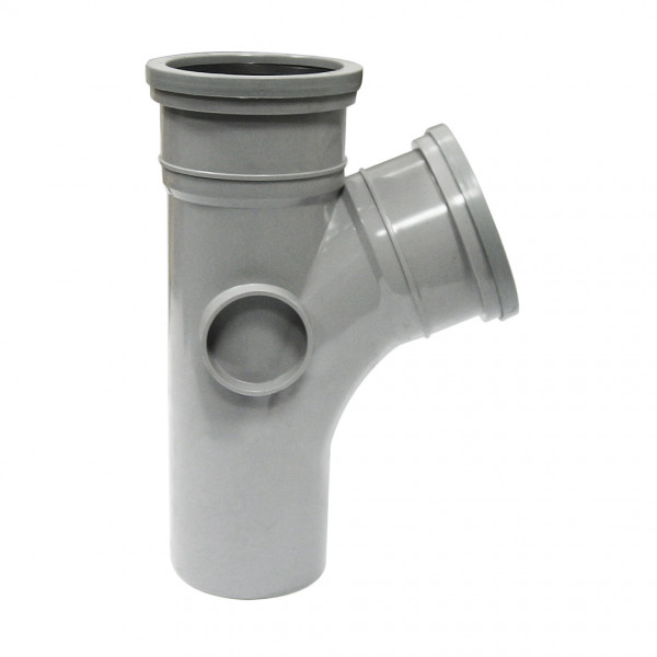 Floplast Ring Seal Single Branch 112.5° Degree 4"/110mm (SP200) - Grey