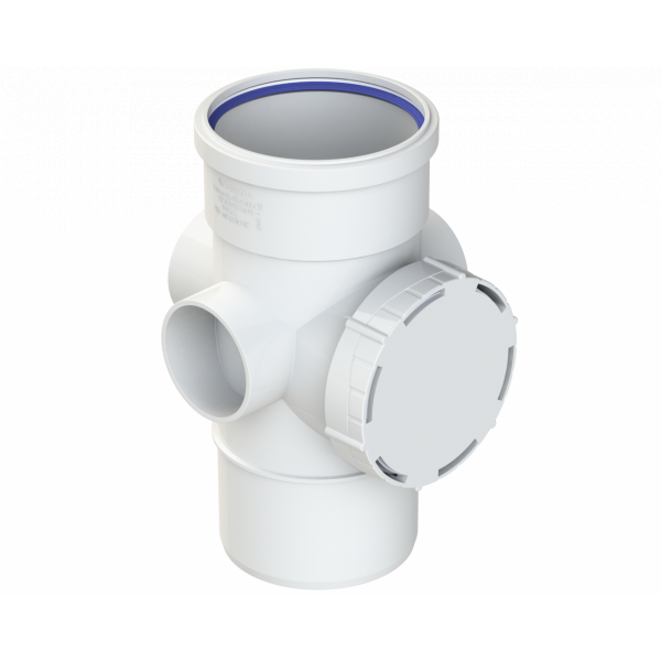 Polypipe R/seal Access Pipe (1xsckt) 4in/110mm Whi (SA43W)
